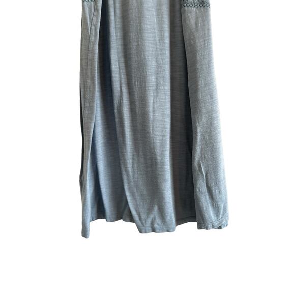 Roxy Women’s Medium Blue Cotton V-Neck Embroidered Sleeveless Mini Dress - Picture 11 of 14